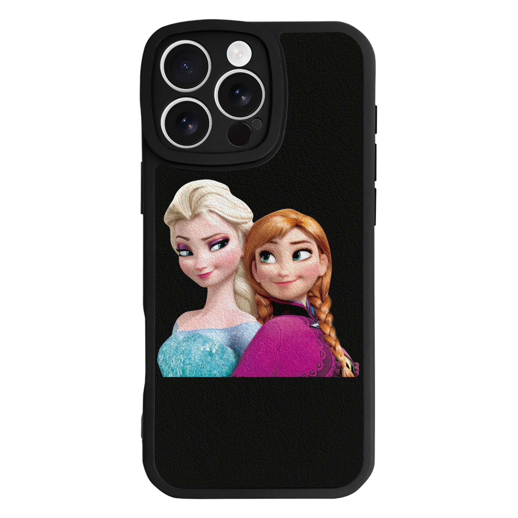 （画像用） アナと雪の女王 アンナ エルサ Frozen Anna Elsa 【iPhone 16シリーズ対応】シリコンスマホケース（レザー調） 材質：シリコン